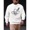 1pc Men's Fashion Crew Neck Sweatshirt, Trendy Top,Breathable, and Comfortable Fabric, Suitable As Pajamas At Home or for Outings and Parties