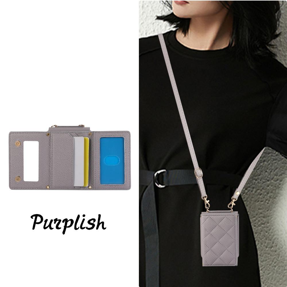 Mirror Wallet with Card Holder Phone Case for Samsung Galaxy Z Flip 6 5 4 3 Flip6 Flip5 Flip4 Flip3 Crossbody PU Leather Cover