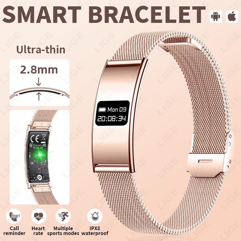 B8 Unisex Smart Bracelet: Luxurious, Waterproof, Monitors Heart Rate & Sleep.