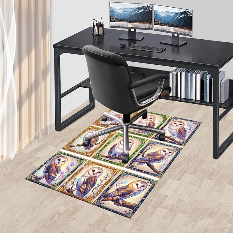 1PC Owl Artwork Non-Slip Floor Carpet Compatible for Office&Living Room&Bedroom&Dining room -  Soft & Pattern-G0377