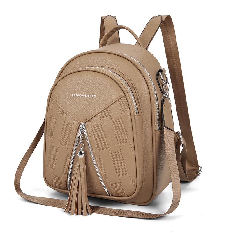 

Женский рюкзак из ПУ, многофункциональная сумка через плечо, маленький рюкзак хаки