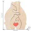 4.72x5.91x0.79in Beech Wood Bear Puzzle Ornament  Cabinet Surface Layout Craft