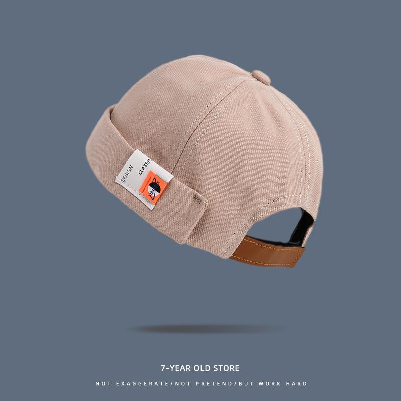 Chapeau style japonais street hip hop sans bord casquette melon chapeau d'étudiante street rétro chapeau de propriétaire k-stylefashion chapeau yuppie pour hommes Adjustable