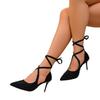 Fashion 2025 Fashion Ankle-wrap Women's High Heels Novelty Pointed Toe Lace Up Thin Heels Pumps for Retro Dress & Party Shoes Zapatos