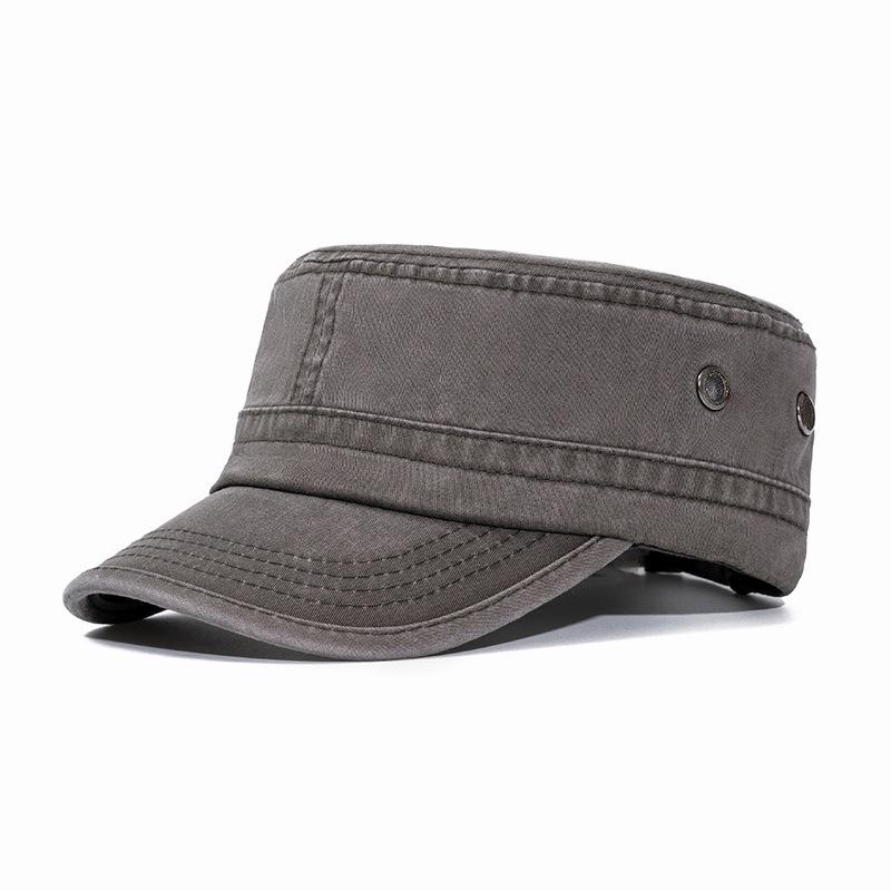 Men's Large Washed Cotton Military-Style Soft Top Duckbill Sun Hat