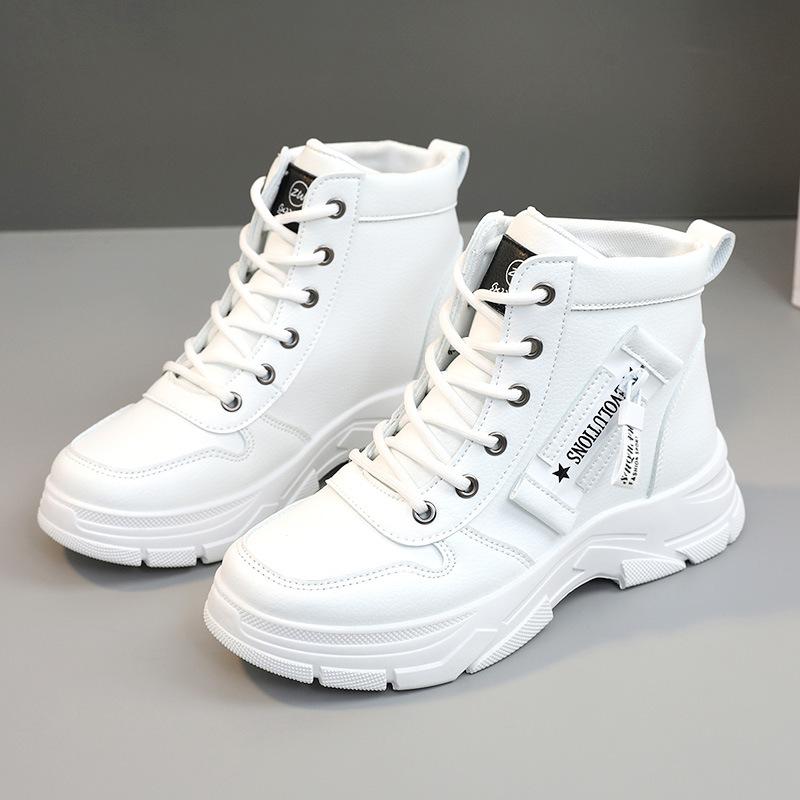 Stivali Moda Donna Primavera Autunno Tuttofare Sneakers con ZIP Alta Qualità Comodi Aumento Scarpe Casual Stivale da Neve Botas De Mujer