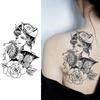 Geisha Giapponese, Durata 1-2 Settimane Impermeabile, Adesivi Tatuaggi Temporanei, Tatuaggi Finti Realistici Semi-Permanenti per Braccio.