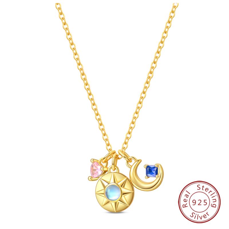 Necklace 925 Silver Cross Moonlight Guardian Dreamcatcher Necklace For Women Fashion Birthday Anniversary Jewelry Gifts