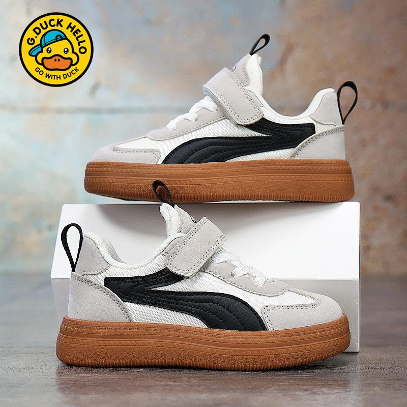 Little yellow duck classmate girls' shoes 2025 spring and autumn new mesh breathable student soft-soled casual children's sports shoes