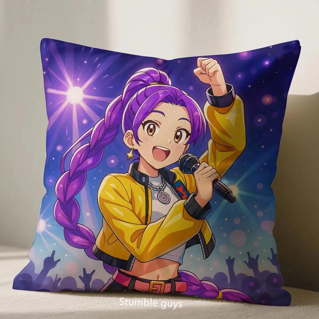 Kpop Demon Hunters Pillowcase Sofa Anime 45X45cm Cushion Cover Bedroom