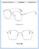 Metal Matte Glasses for Women - Built-in Blush, Prescription Compatible, Large Frames, Face Slimming Effect