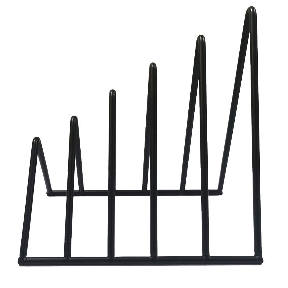 

Творческий многофункциональный геометрический стеллаж для хранения вещей, простой кованый железный органайзер, подставка для планшета, книги, газеты, держатель подарков чёрный