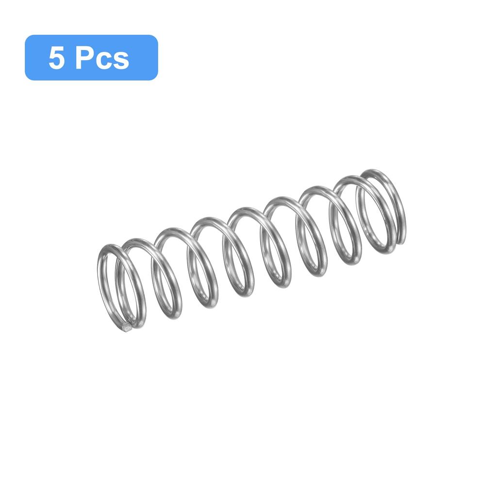 uxcell Compression Springs, 304 Stainless Steel, 0.3 Inches (9 Mm), OD 0.04 Inches (1