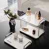 Desktop Cup Rack 2 Tier Tray Storage Shelf Portable Tabletop Holder Bathroom Organizer Detachable Kitchen Seasoning Place Racks