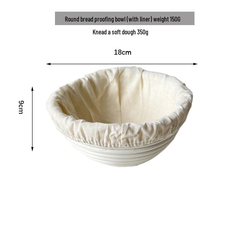 European Rattan Bread Fermentation Basket – Rustic Baking Utensil and Storage Bowl