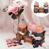 Anniversary Elderly Figurines, Miniature Figures Grandma Grandpa Statue Small Fairies Figurines for Grandparents Parents Anniversary Wedding Home
