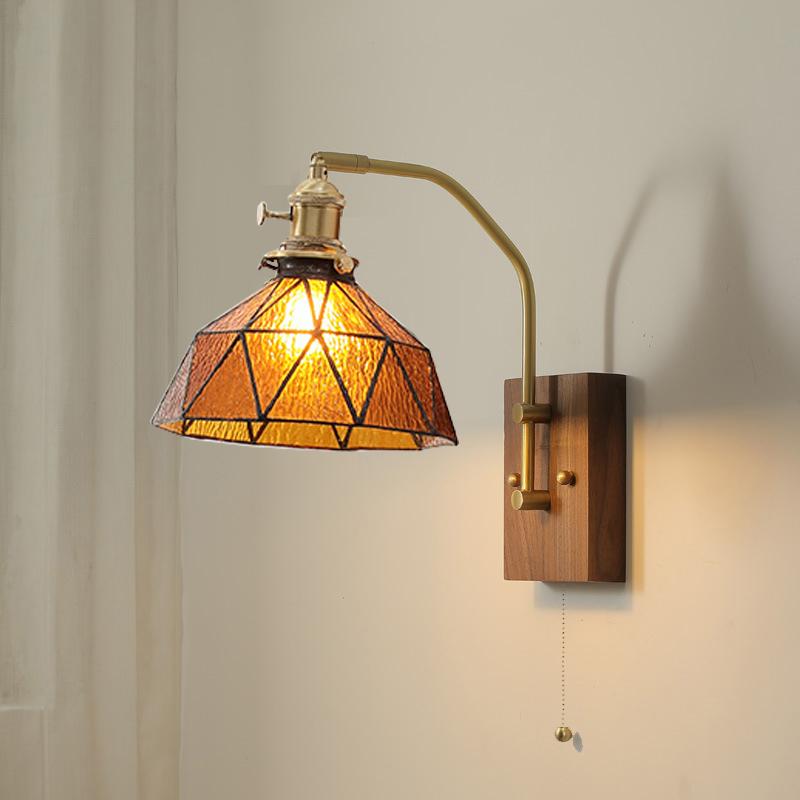 Antique Style Industrial Brass Wood Wall Sconce Light Rustic Wall Lamp Decorate Wall Light Iron Metal Art for Bar Loft Corridor