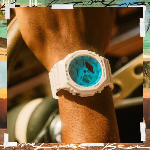 Casio Watch G-Shock BEACH TIME LAPSE Series GA-2100TL-7AJF Men's White
