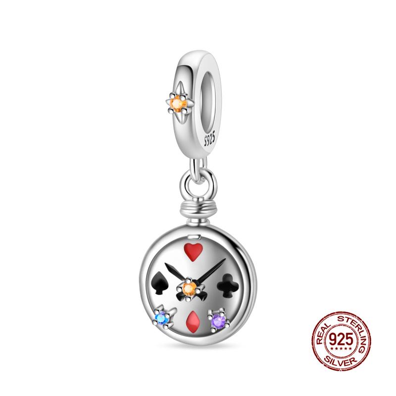 Original Charms Copper Tarot Cards & Snake Charm Beads Fit 3Mm Original Bracelet Necklace Women Diy Fine Jewelry Gift New In