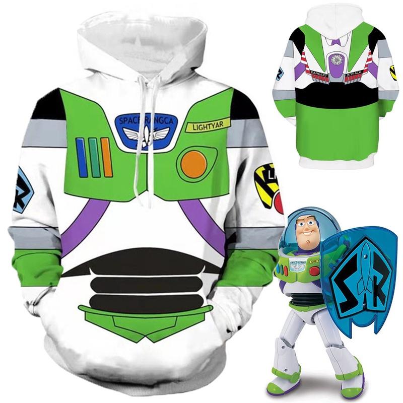 Toy Story Buzz Lightyear Hoodie Sweatshirt Cosplay Costume Pullover With Vibrant 3d Digital Print