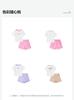 Girls' Round Neck Printed Short-Sleeved Top and Casual Shorts Set
