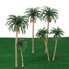 15pcs Miniature Scenery Layout Model Plastic Tree Palm Trees Train Coconut Rainforest Home Garden Decoration