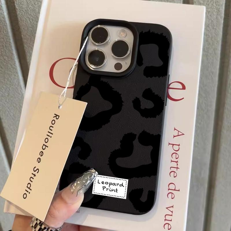 Case For POCO F7 Ultra F5 F6 M7 M6 X5 X6 X7 PRO X3 X4 GT Xiaomi 14T 15T Pro 15 Leopard Print With Lanyard Matte PU Leather Cover