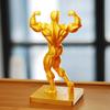 3D Printed Muscle Man Figurine Funny Golden Bodybuilding Man Figure Collectible Muscular Male Desktop Sculpture for Fitness Men