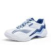 Li Ning Thunder Sonic Boom Cushioning Slip Resistant Abrasion Resistant Low top Badminton Shoes Unisex White Blue AYTV005-1