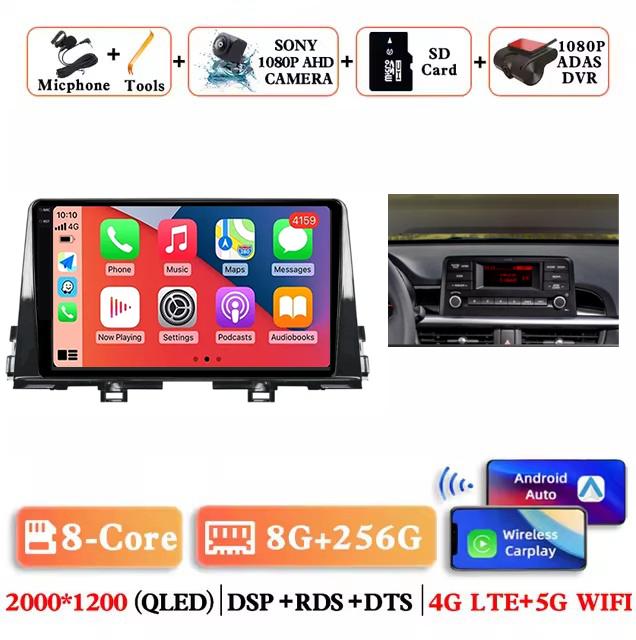Android 14 Carplay Auto 2K Screen Car Radio Multimedia Video Player For Kia Morning 3 Picanto 2017 - 2020 2021 Autoradio Stereo