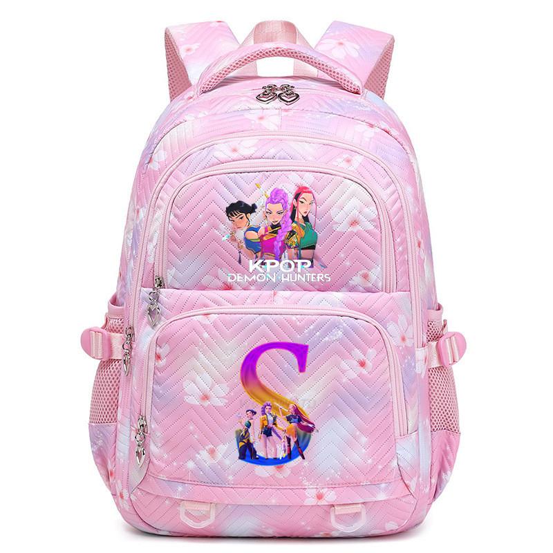 Kinder Mädchen Kpop Rumi Zoey Mira Buchstaben Aufdruck Student Schultasche Wasserdichter Rucksack