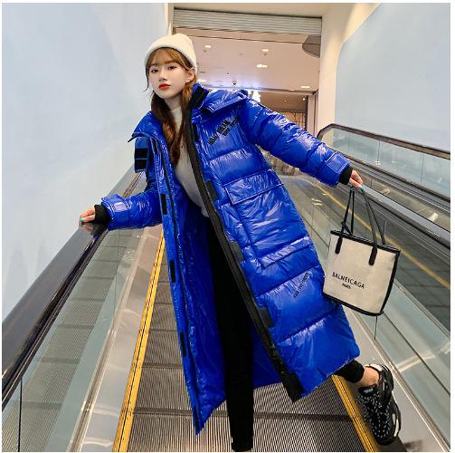 

Down Jacket for Women, Mid-length, Winter New Korean Style Cotton-padded Jacket, Large Size, Thickened Cotton-padded Coat S синий