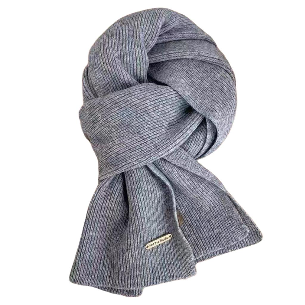 Winter Scarf Women,Solid-Color Wool Knitted Scarf,Soft Fall Winter Thick Warm Shawl,Versatile All Match Warm Shawl For Outdoor
