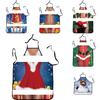 Waterproof Cartoon Christmas Apron Home Cooking Party Activities Kitchen Supplie