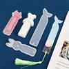 Silicone Animal Shape Bookmark Mold, DIY Epoxy Resin Casting Tool with Tassels Pendants for Jewelry Handmade Art Craft Making