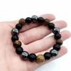 Bracelets en obsidienne hématite noire naturelle pour hommes et femmes, bijoux en perles d'oeil de tigre pour Protection [36A9A79]
