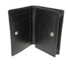 Used 9539 Guccissima Card Holder 779844 CWC1N 4009 7946 Bifold Flap Gusset Compartment with GG Embossing Black Men's