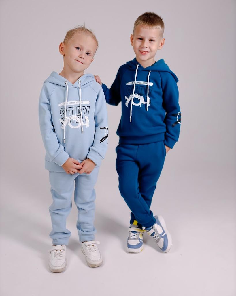 Warmer Jungen Kapuzenpullover Set – Strapazierfähige Baumwollmischung mit Brust- & Ärmeldruck Winter 6314-025-33-4 HC