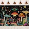 Magical Mushroom Forest Tapestry Vibrant Enchanting and Mystically Unique Wall Art for a Whimsical Decor Statement