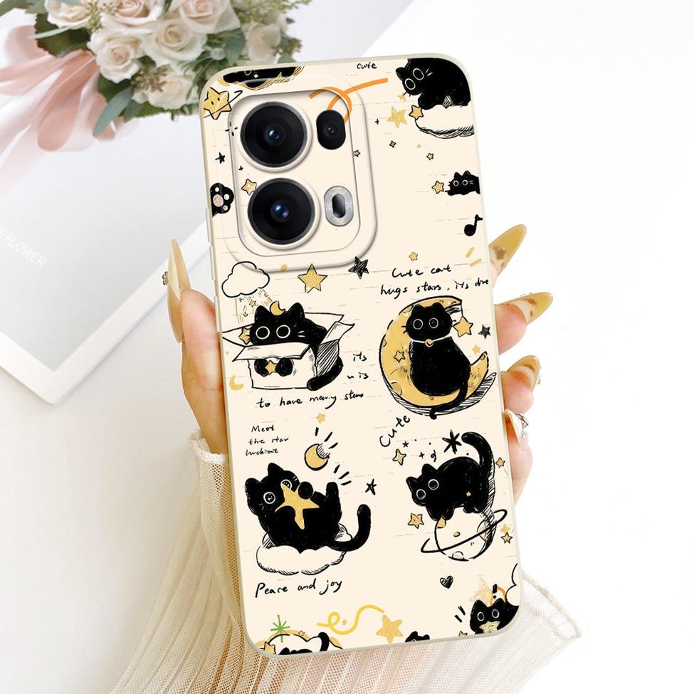 For Oppo Reno 13 Pro Case Silicone Luxury Fashion Cool Kawaii Cute Painted Cover For Oppo Reno13 Pro CPH2697 PKK110 Casing