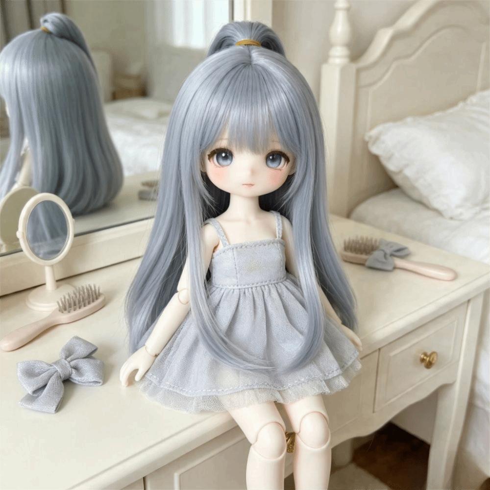 Long Straight Hair Doll Wig Soft Doll Hair Doll Synthetic Hair Wig For 1/3 1/4 1/6 BJD Doll