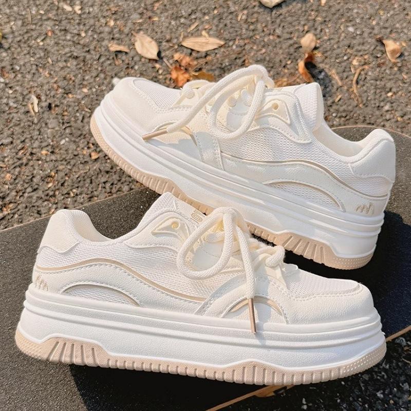 Platform white shoes women's summer sports shoes mesh breathable casual shoes children
