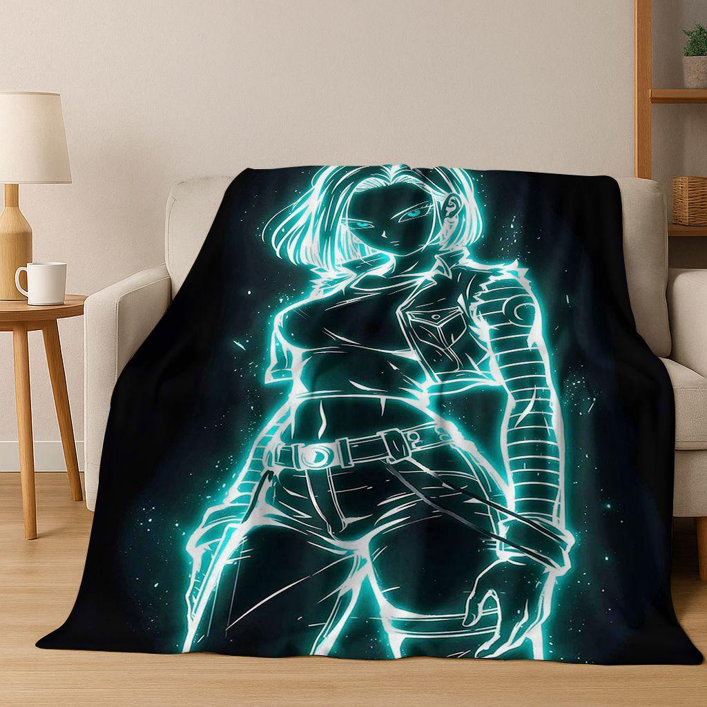 3D Japanischer Anime D-Dragon B-Ball Flanelldecke Weiche Warme Überwurfdecke für Schlafzimmer Wohnzimmer Bett Reise Camping Picknick Geschenk