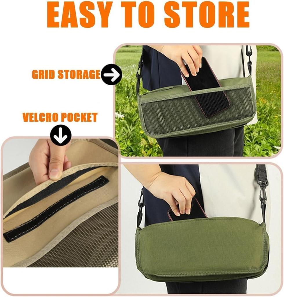 Portable Mini Folding Backpack Stool Outdoor Adjustable Chair with Carry Bag Lightweight Camping Hiking Folding Fishing Stools