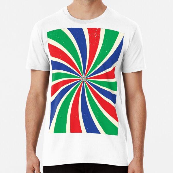 Textured Retro Sunburst | Red, Green, Blue S to 5XL Made in the AU/USA T-Shirt