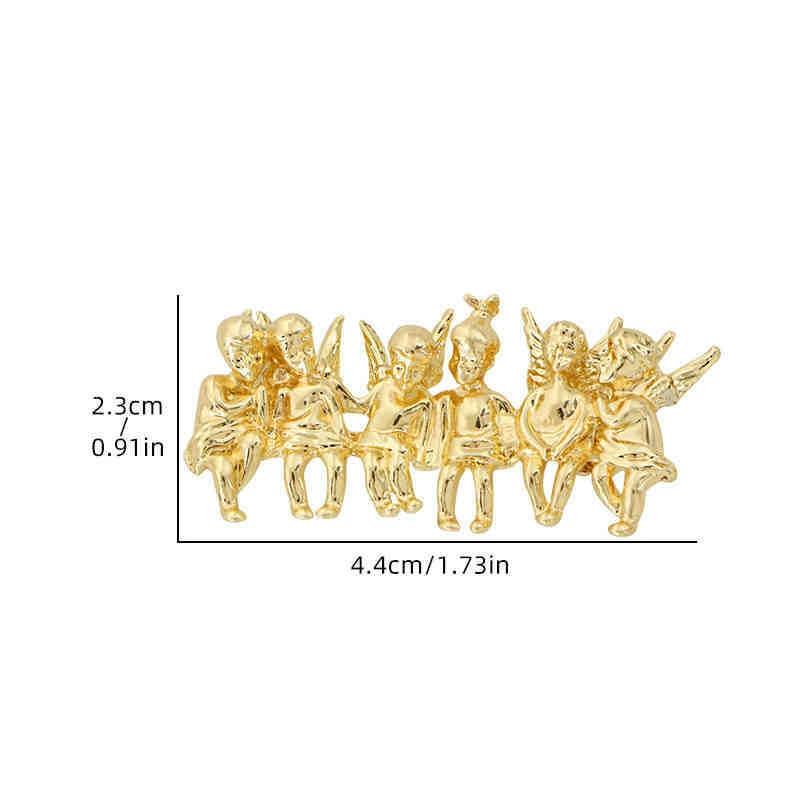 Vintage Baroque Angel Exquisite Design Brooch Pin For Women Girls Classic Unisex Badges Jewelry Accessories Gift