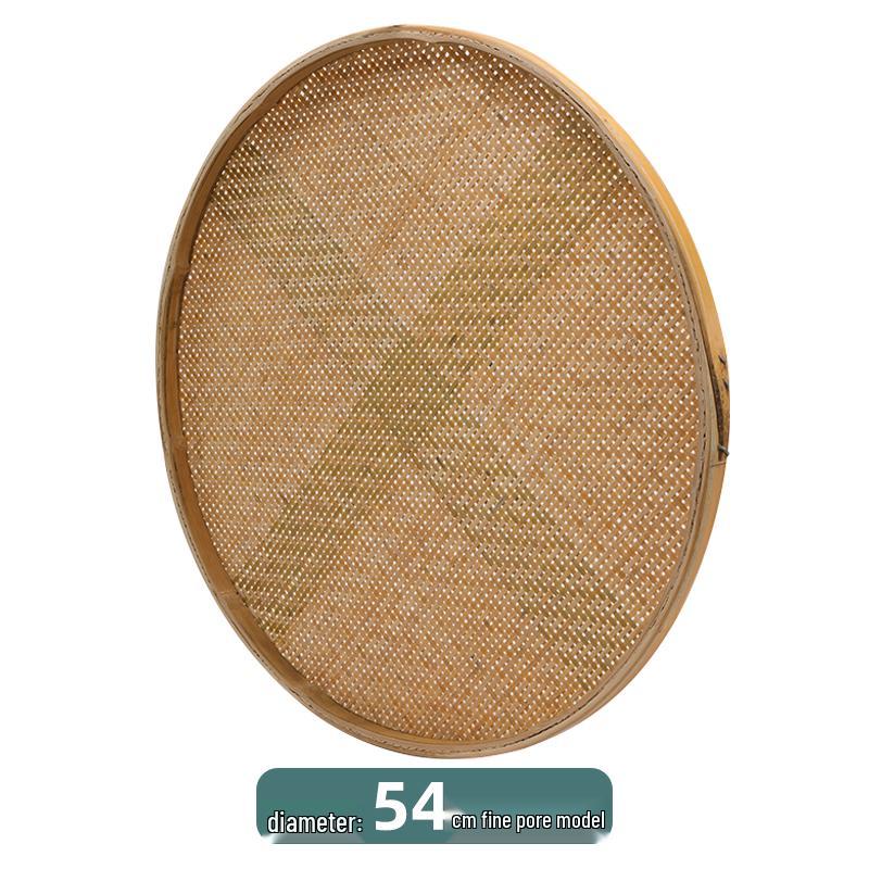 Bamboo Weaving Green Winnowing Basket/Restaurant Sashimi Platter with or without Holes for Drying, Sieving, Tea Sampling, or Decorative Use