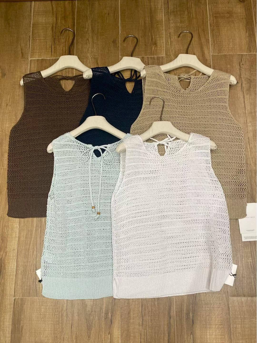 

EVERTRUE Women s Summer 2026 Rayon Knit Vest - Loose Solid Color Base Layer Top One Size темно-синий