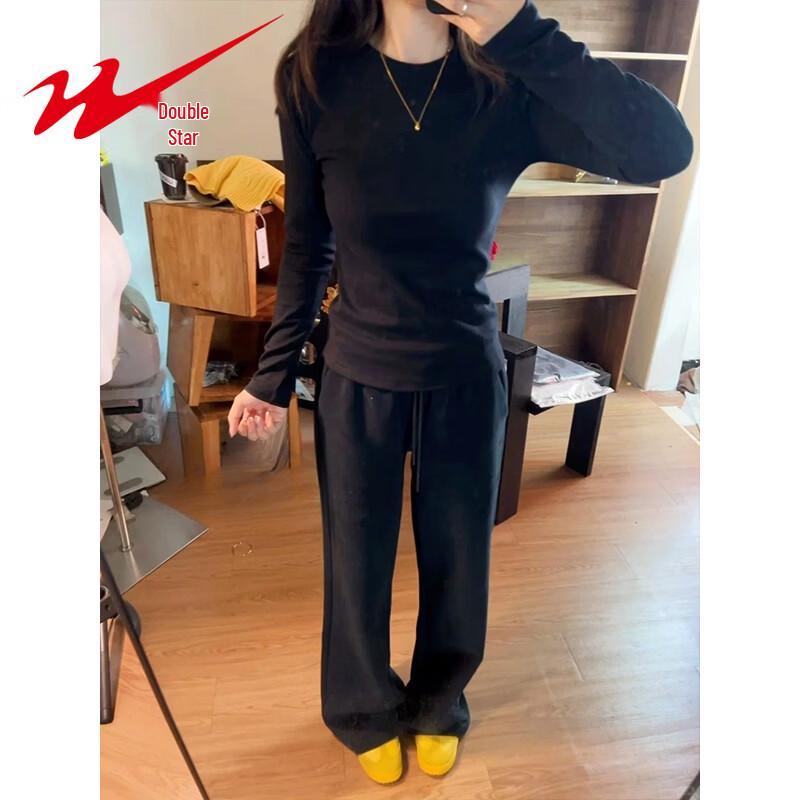 Shuangxing Women s Crew Neck Long Sleeve T-Shirt 2XL