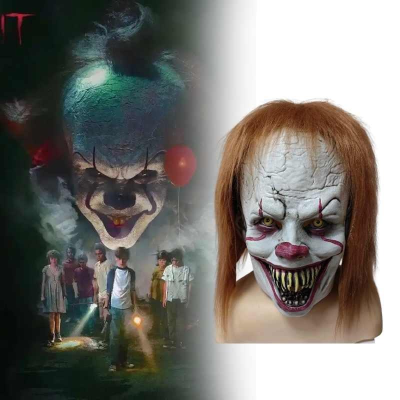 It Pennywise Horror Clown Mask Latex For Halloween Costume And Diy Party Decor